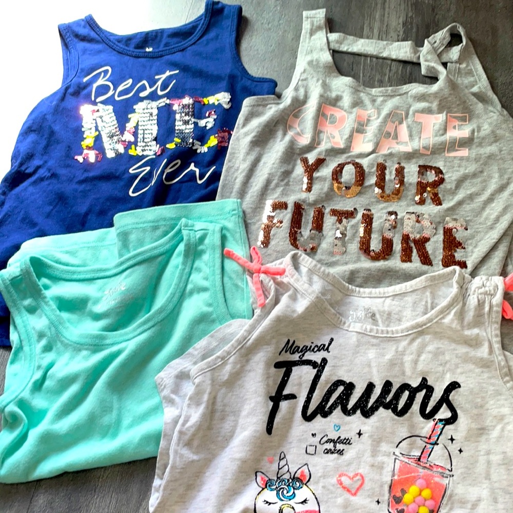 JUSTICE lot of size 6/7, 7 and 8 tank tops.